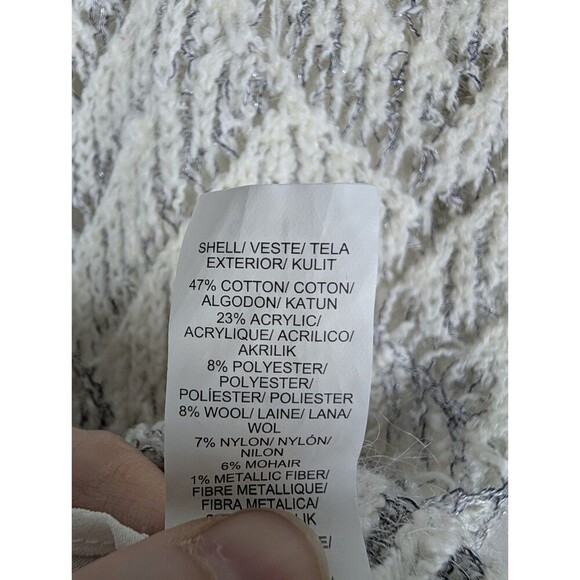 Lucky Brand Oatmeal Chevron Sweater Women's Large - Picture 5 of 9